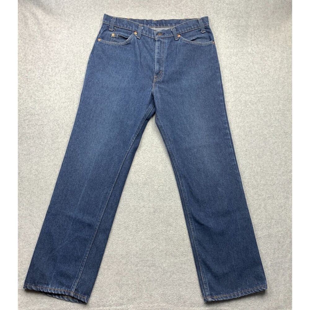 Vintage Levis 509 USA Made Orange Tab Straight Leg Jeans Blue Mens 36x30 Denim